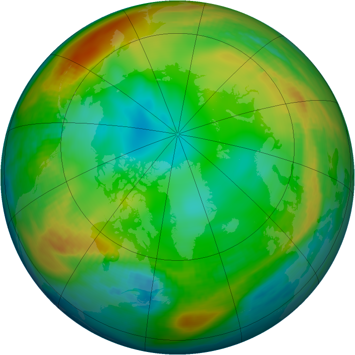 Arctic ozone map for 01 January 1979